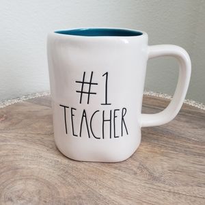 New Rae Dunn #1 Teacher in white